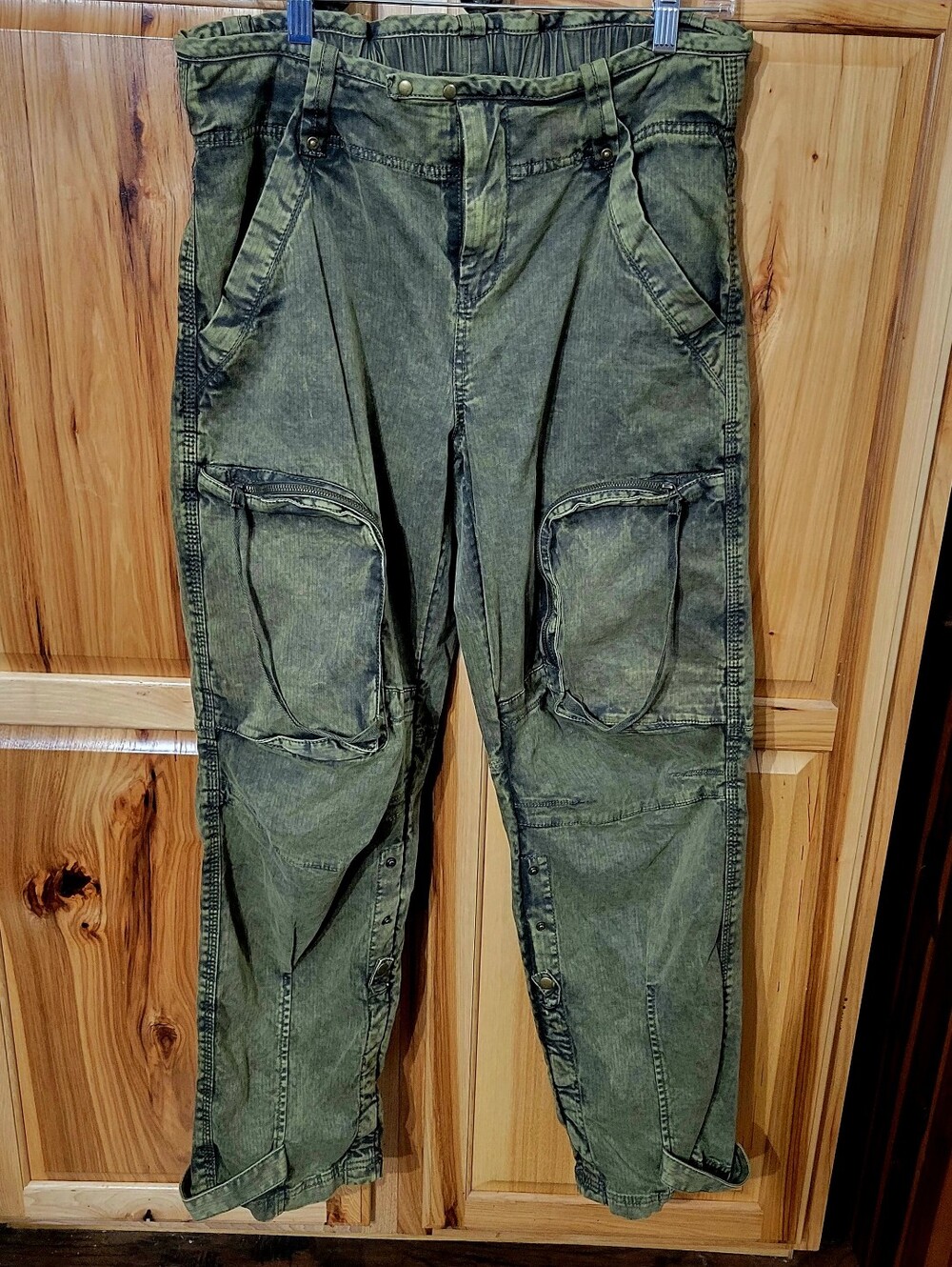 Free People We The Free Can't Compare Slouch Pants Sz S Dusty Olive